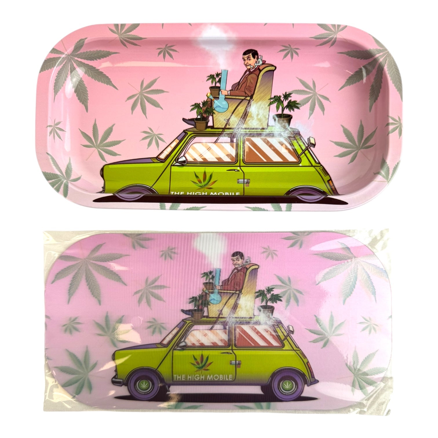 3D Small Metal Rolling Tray With Magnetic Lid 8" X 4"