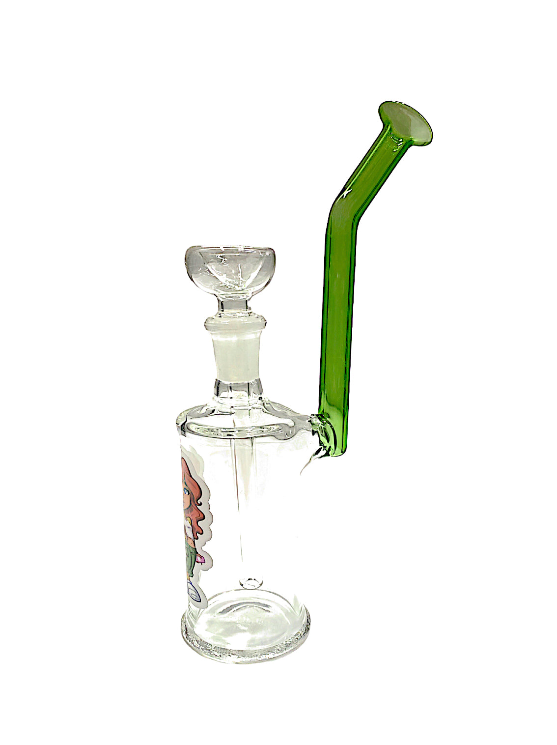 G/G 14mm Showerhead Glass Water Pipe - Assorted Stickers