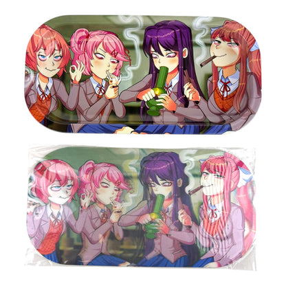 3D Small Metal Rolling Tray With Magnetic Lid 8" X 4"