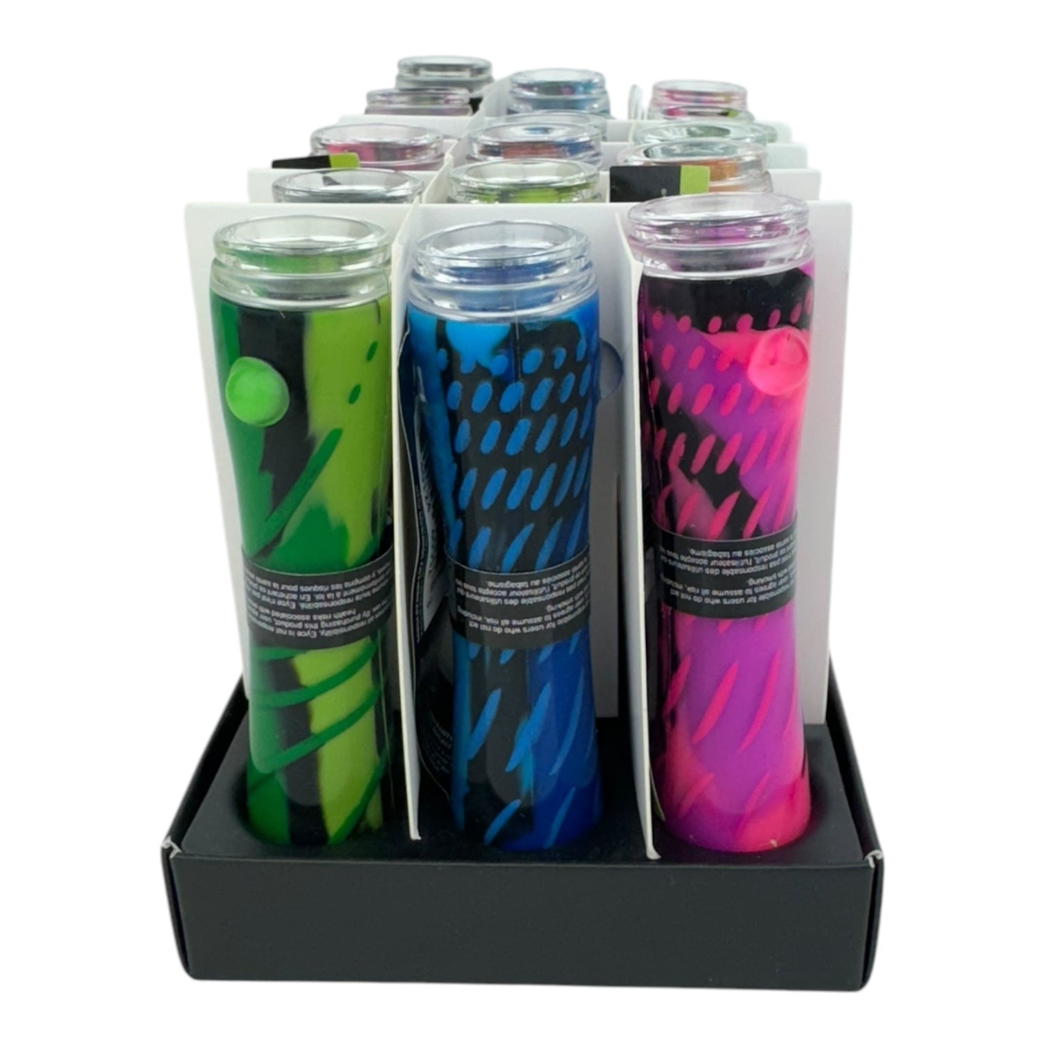 Eyce - ORAFLEX Shorty Silicone Chillum Handpipe - Assorted Colors (18 per Display)