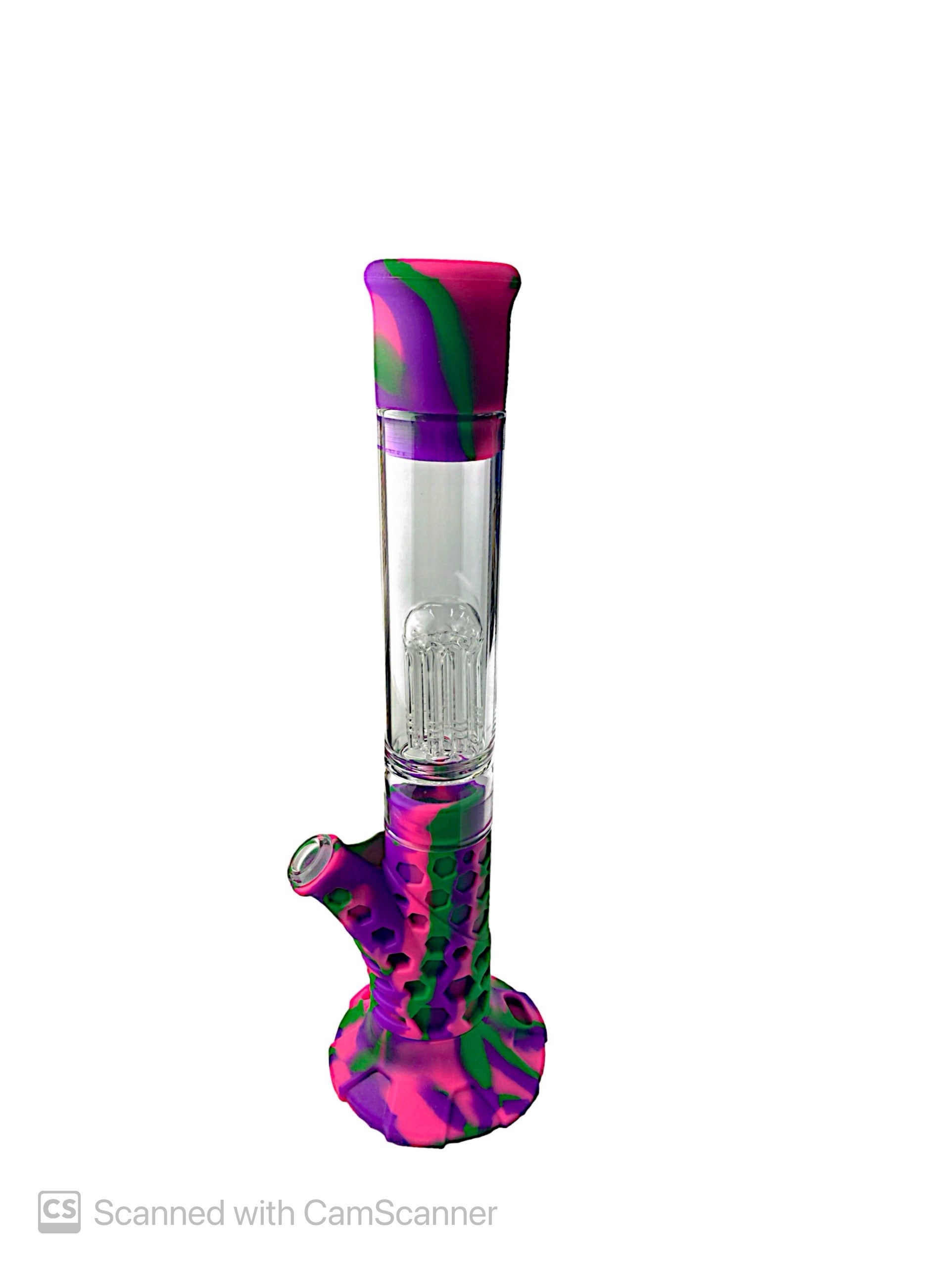 15"  Tree Perc Silicone Water Pipe
