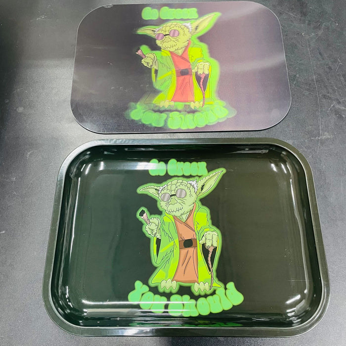 3D Large Metal Tray - Yoda Go Green You Should