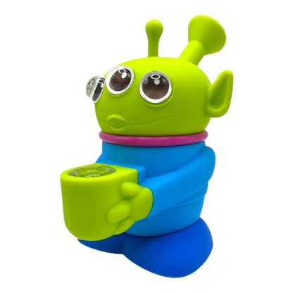 3 Eyes Green Alien Silicone Water Pipe "SWP-84"