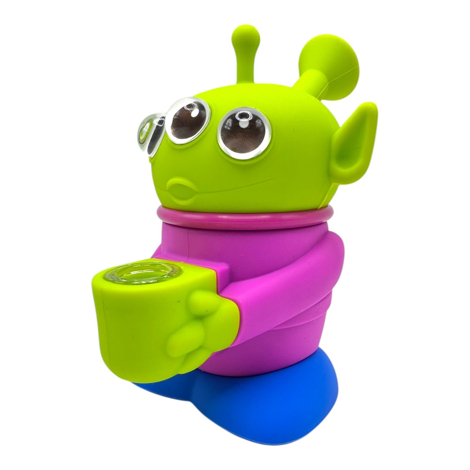 3 Eyes Green Alien Silicone Water Pipe "SWP-84"