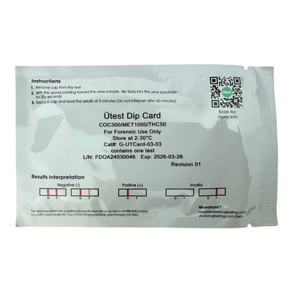 3 Panel Drug Test Kit U-test - THC, Cocaine, Meth