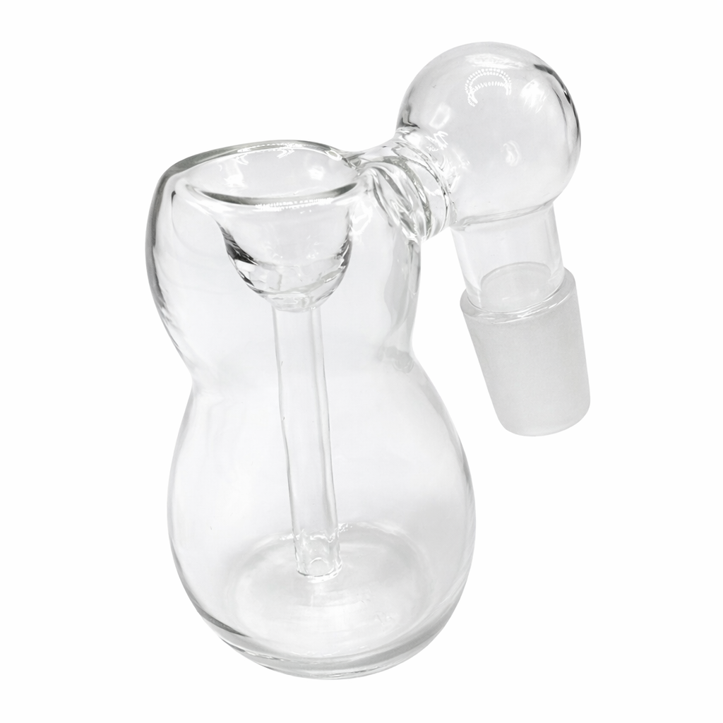 3" Clear Glass Ash Catcher Bowl  18mm Male