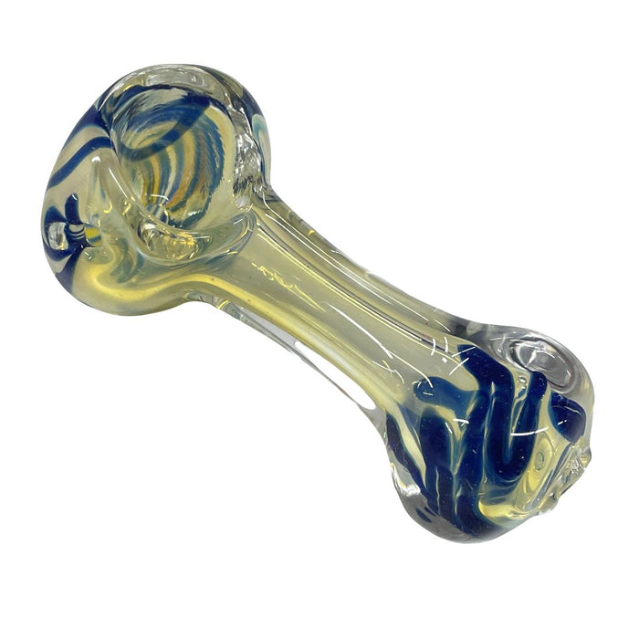 3" Fumed Swirled Glass Hand Pipe (Assorted Colors)