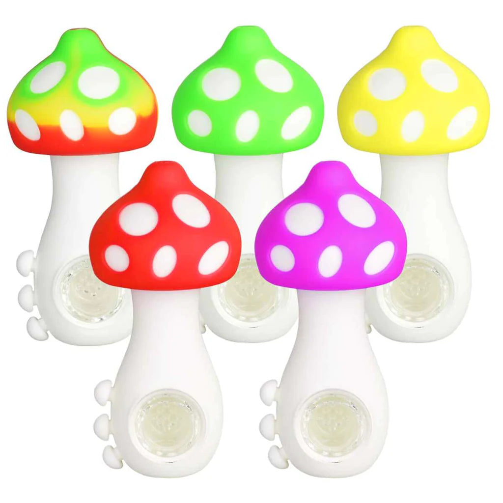 4.25" Mushroom Silicone Hand Pipe TX510