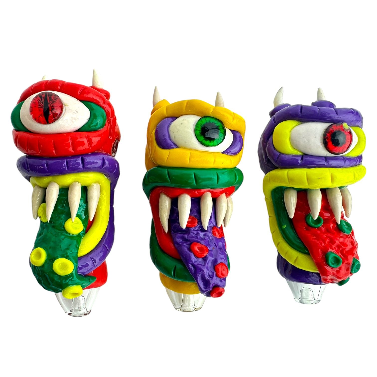 4.5" 3D Monster Hand Pipe (Assorted Colors)
