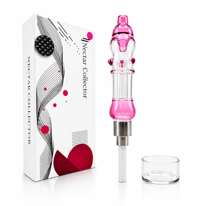 4.5" Glass Nector Collector with Perc & Screw on Tip - 50/Mc