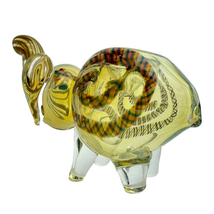 4.5" Elephant Fume WigWag - Glass Hand Pipe (Assorted Colors)