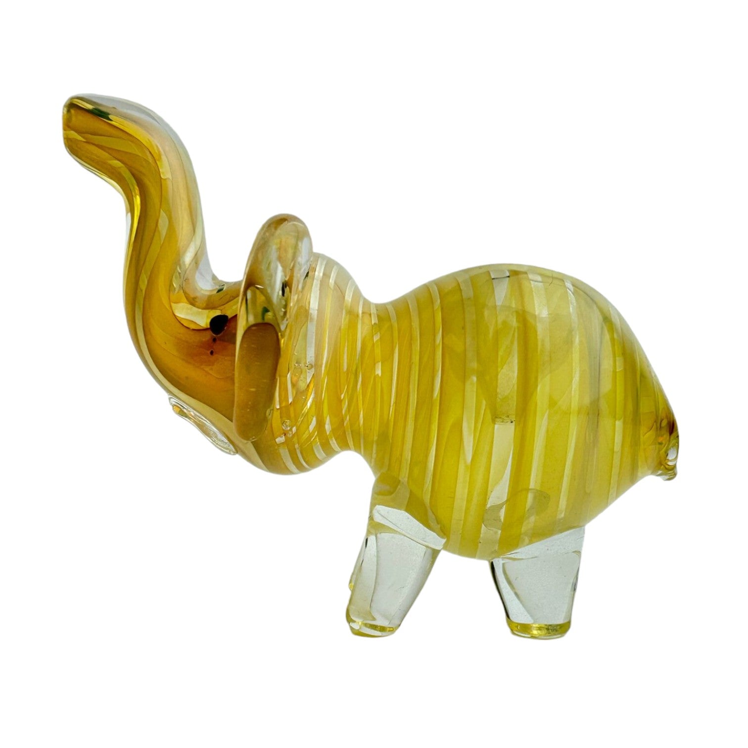 4.5" Elephant Fume WigWag - Glass Hand Pipe (Assorted Colors)
