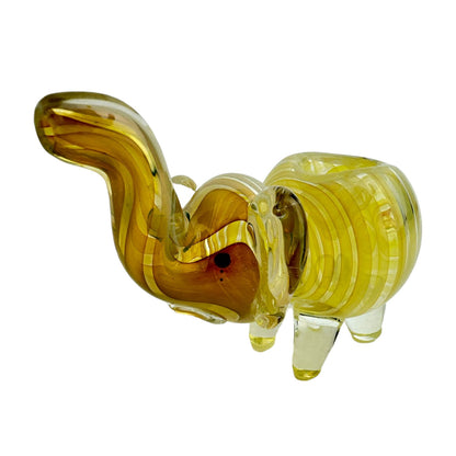 4.5" Elephant Fume WigWag - Glass Hand Pipe (Assorted Colors)