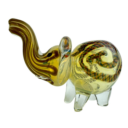 4.5" Elephant Fume WigWag - Glass Hand Pipe (Assorted Colors)