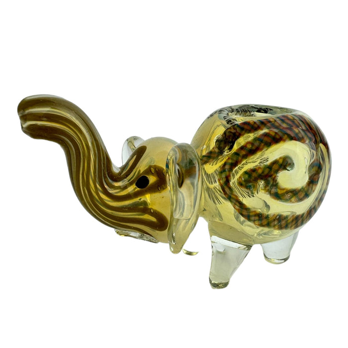 4.5" Elephant Fume WigWag - Glass Hand Pipe (Assorted Colors)