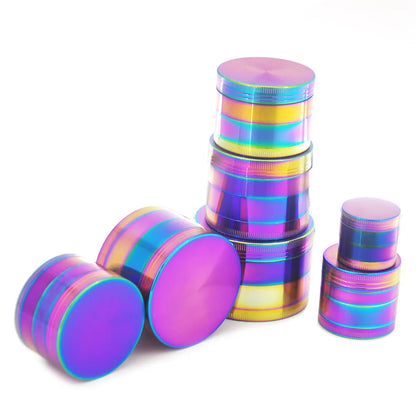 Rainbow Anodized Zinc 4 Part Herb Grinder