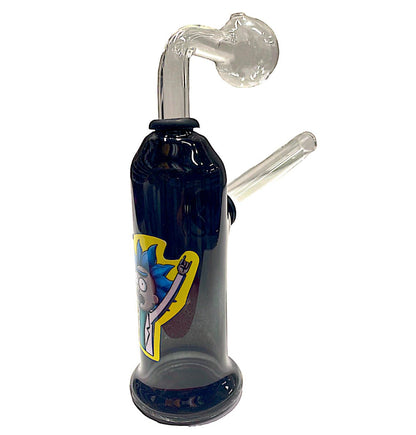 Colored Glass Bell Shape Medium 38x4 OB Water Pipe - Assorted Stickers