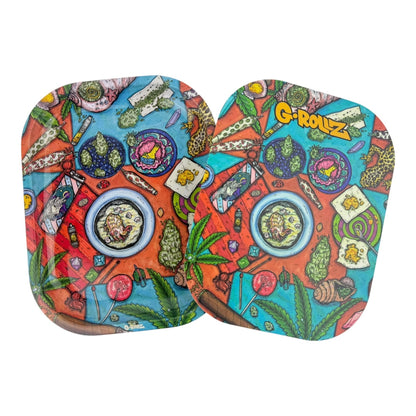 G-Rollz Rolling Trays w/ Magnetic Lid 7" X 5"