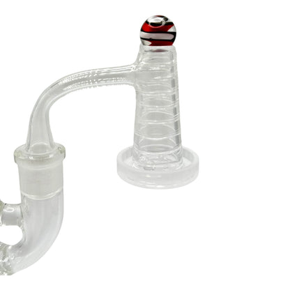 Lollipop QSeries-19 | 14mm Male 90° | Fully Welded Quartz Terp Slurper Banger Set - QZ 119