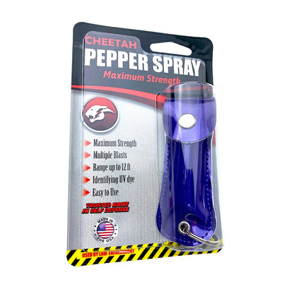 Cheetah Pepper Spray Maximum Strength w/Key-Chain Case Self Defense