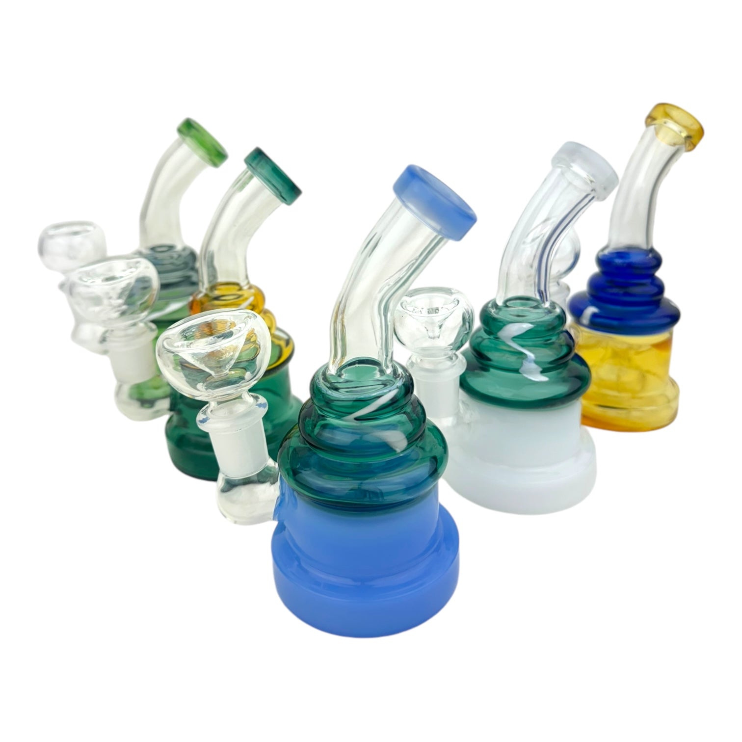 5" Mini Cup Cake Glass Water Pipe (Assorted Colors)