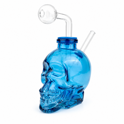 4"  Heavy Glass Skull OB Water Pipe