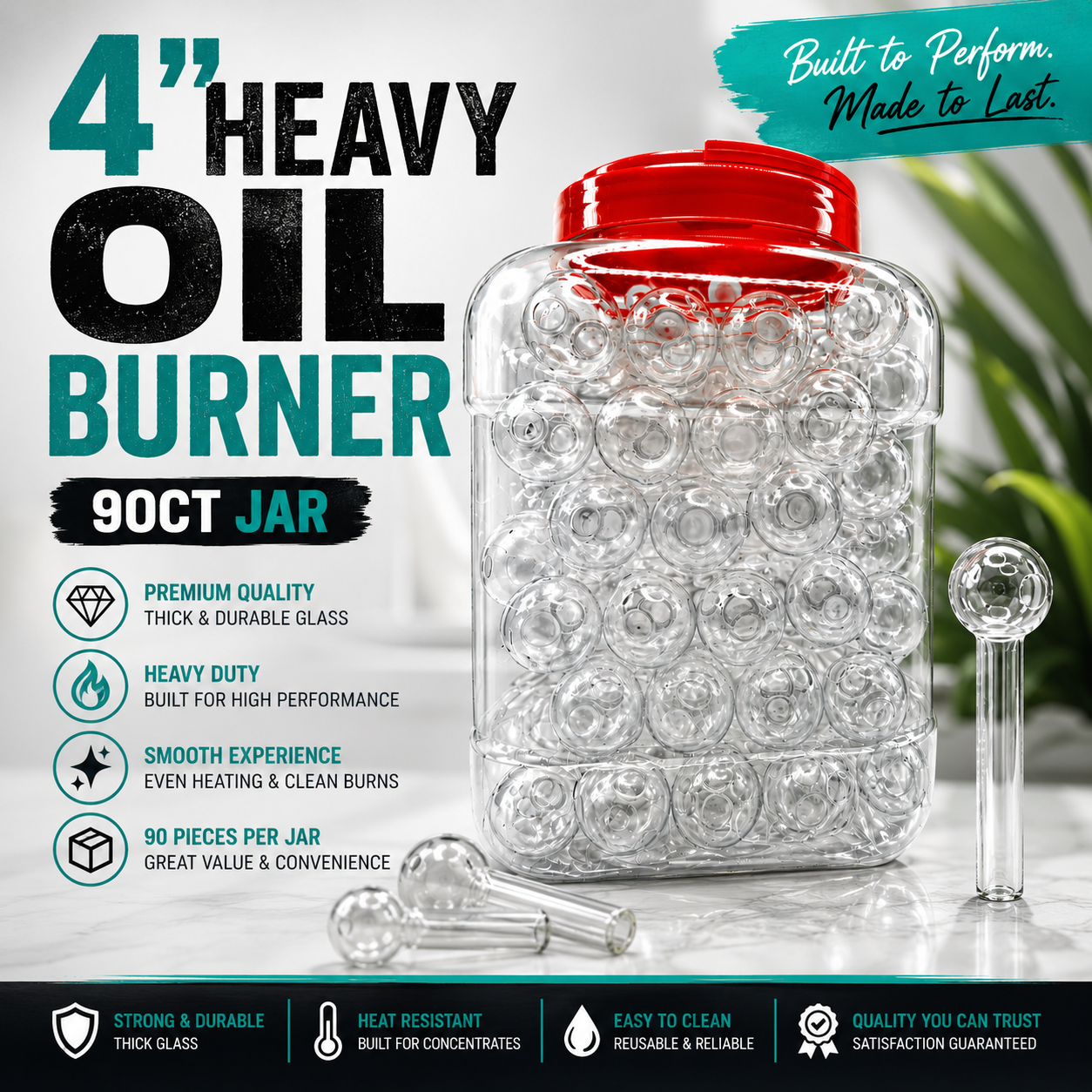 4" Heavy Oil Burner - 90ct Jar