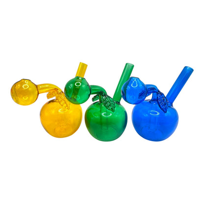 4" Apple Shape OB Water Pipe "DA-015OWP" (Assorted Colors)