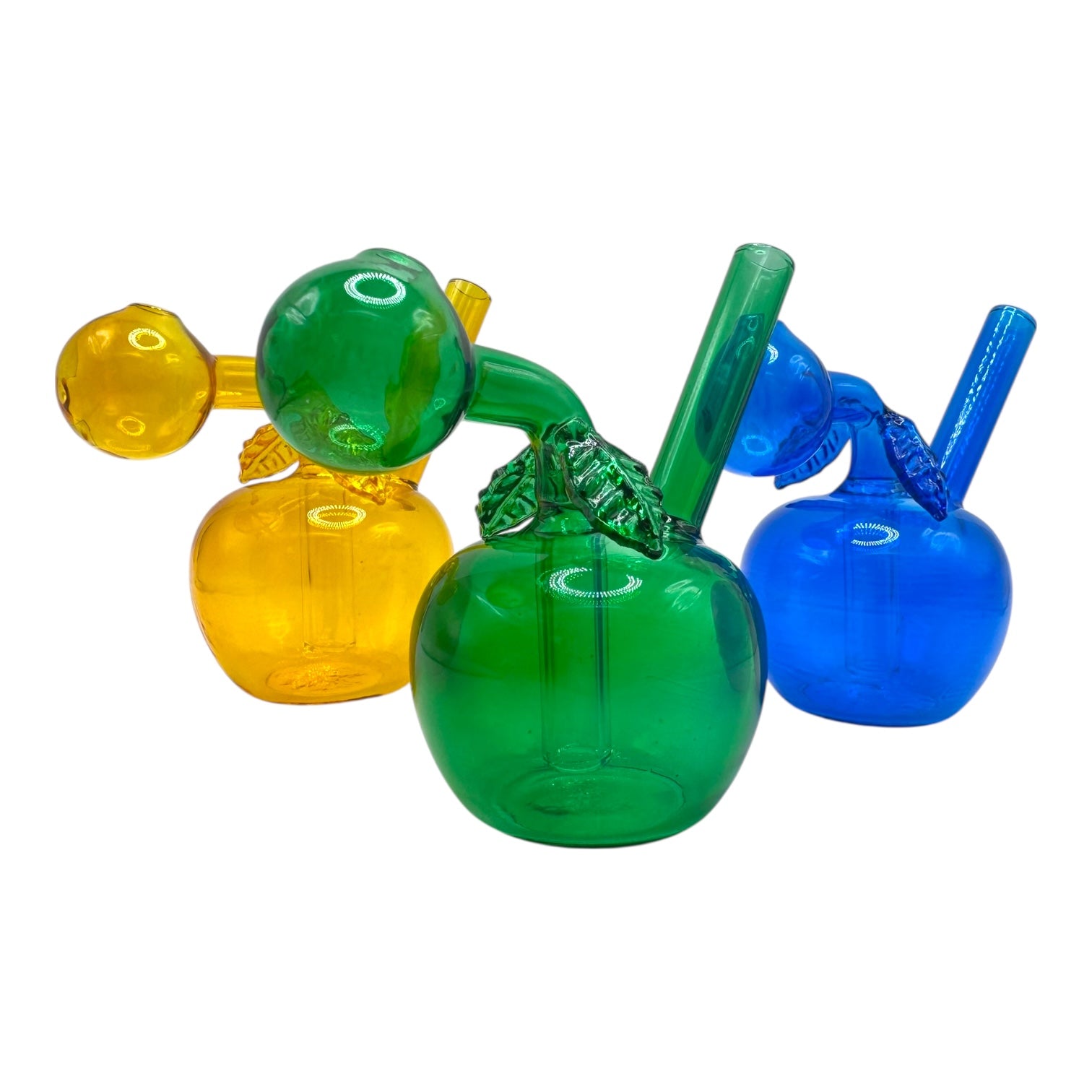 4" Apple Shape OB Water Pipe "DA-015OWP" (Assorted Colors)