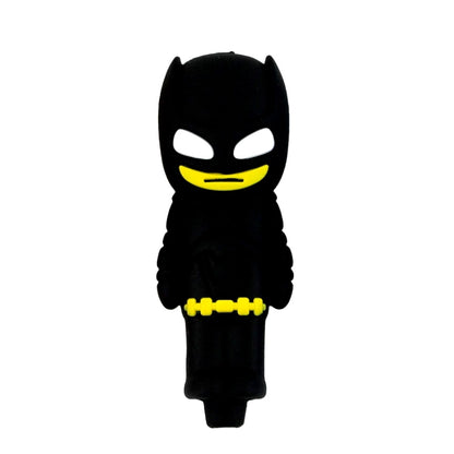 4" Batman Silicone Hand Pipe with Glass Bowl (TX640) - Assorted Colors