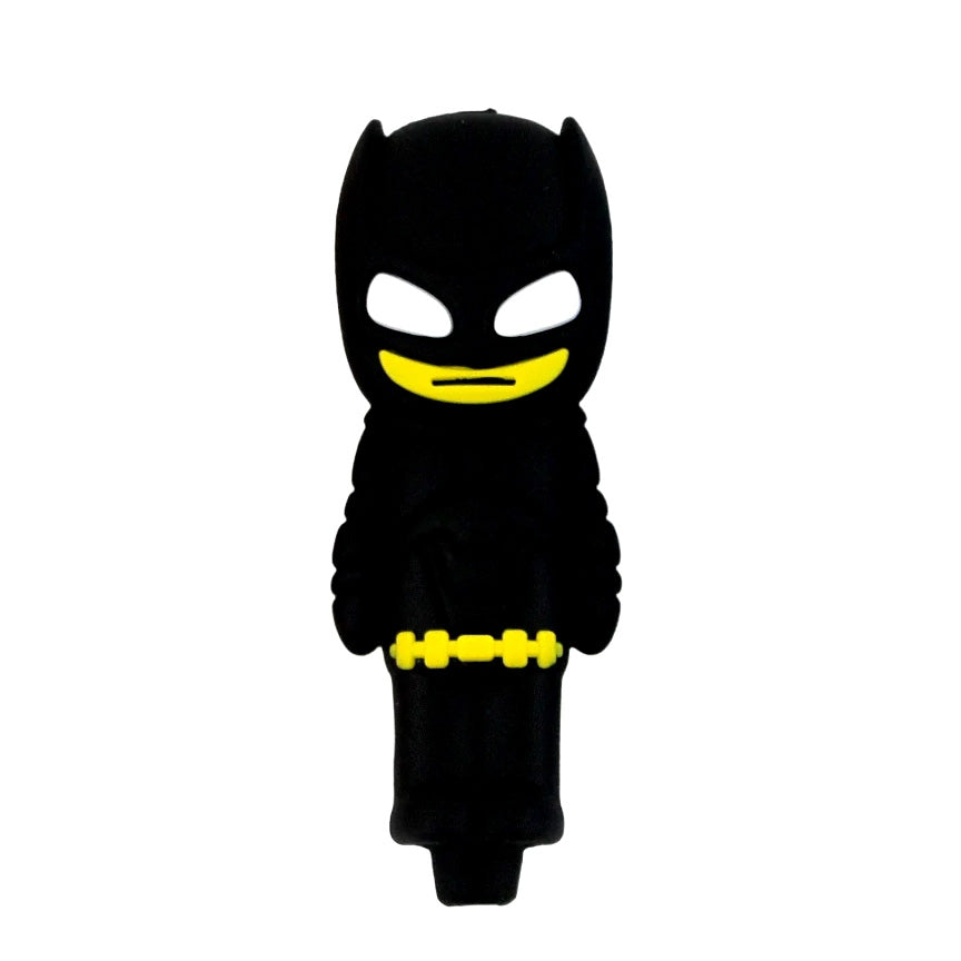 4" Batman Silicone Hand Pipe with Glass Bowl (TX640) - Assorted Colors