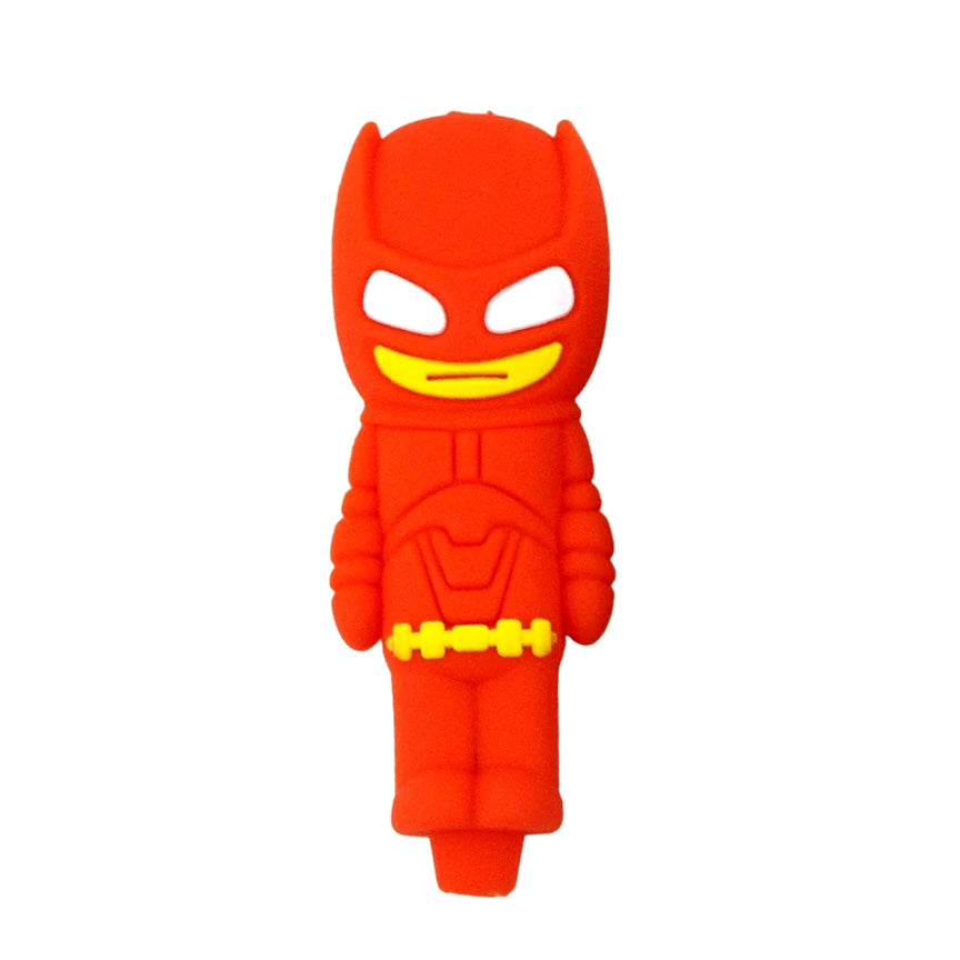 4" Batman Silicone Hand Pipe with Glass Bowl (TX640) - Assorted Colors