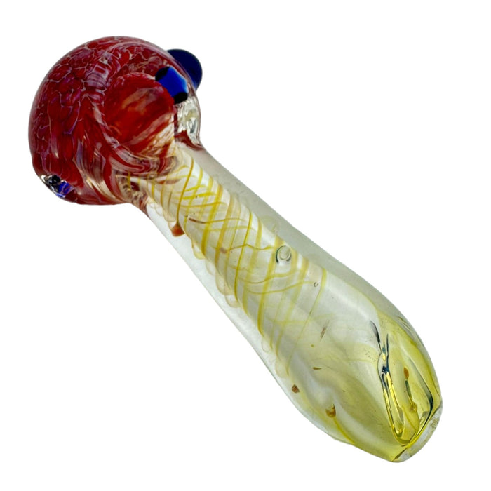 4" Fumed Tornado - Glass Hand Pipe (Assorted Colors