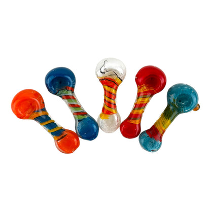 4" Glass Hand Pipe - Assorted Colors 