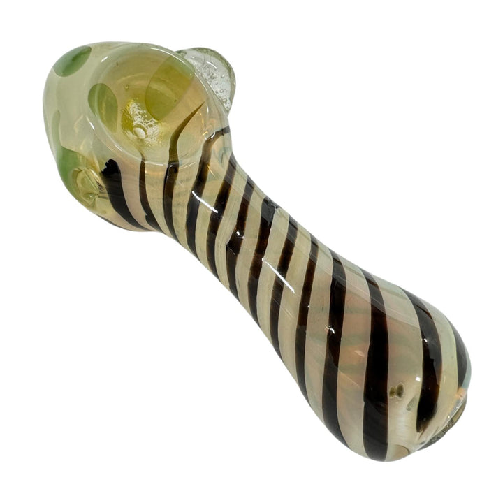 4"Mushroom Swirl Spotted Glass Hand Pipe (Assorted Colors)