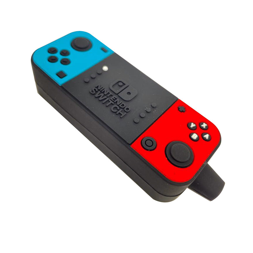 4" Control Switch Silicone Hand Pipe With Glass Bowl