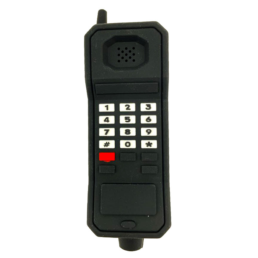 4" Cell Phone Silicone Hand Pipe With Glass Bowl