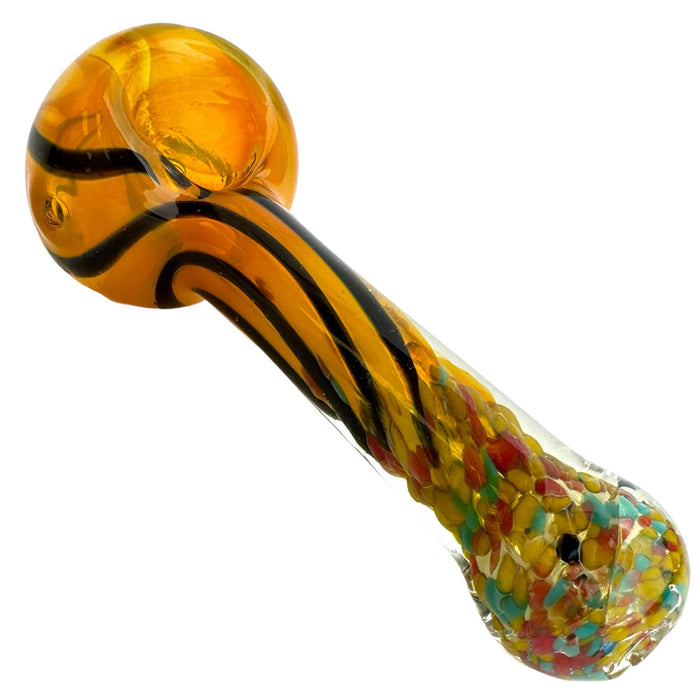 4" Swirl Color Frit Glass Hand Pipe (Assorted Colors)