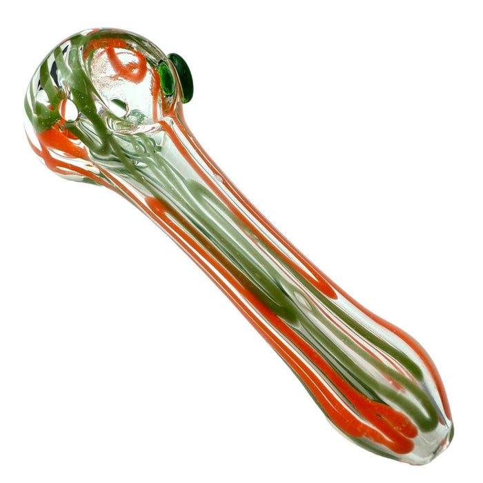 4" Wig Wag Swirl Glass Hand Pipe (Assorted Shapes & Colors)