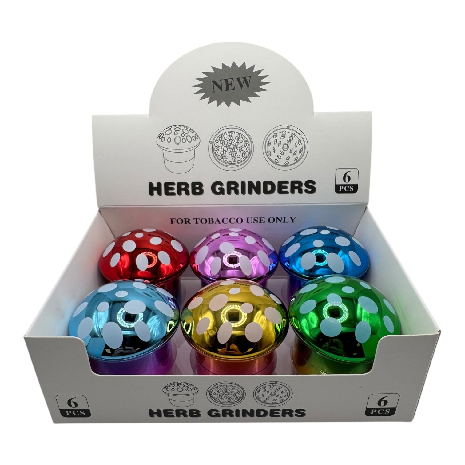 50mm Metallic Mushroom Grinder "DA-053HG"