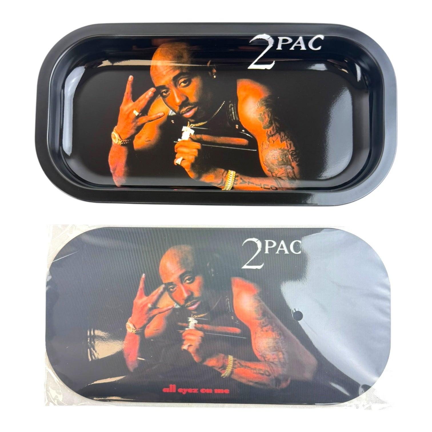 3D Small Metal Rolling Tray With Magnetic Lid 8" X 4"