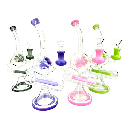 Cali Cloud X 10.5" Inline Perc Tube Square Bent Neck Water Pipe "WP14"