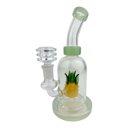 8" Pineapple Bent Neck 14mm Glass Water Pipe
