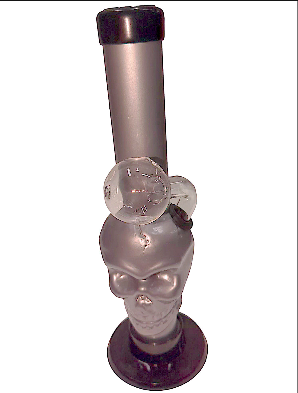 8" Skull Straight Neck Acrylic Water Pipe (Assorted)