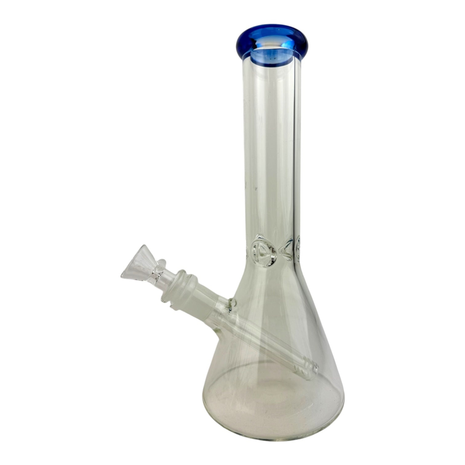 10"Beaker Colored Top G/G Glass Water Pipe