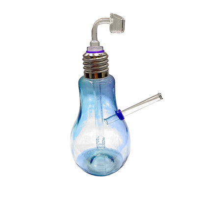 Large Light Bulb Oil Burner Bubbler Water Pipe (Assorted Colors)