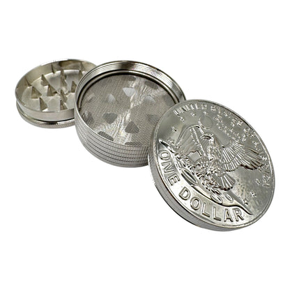 56mm One Dollar Coin 3 Piece Metal Grinder