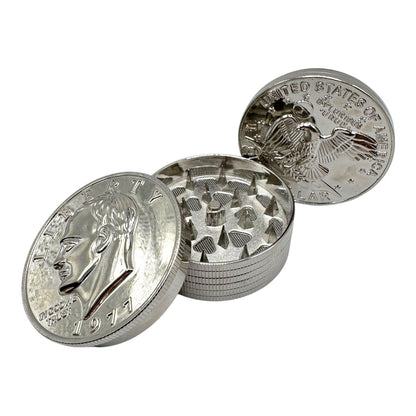 56mm One Dollar Coin 3 Piece Metal Grinder