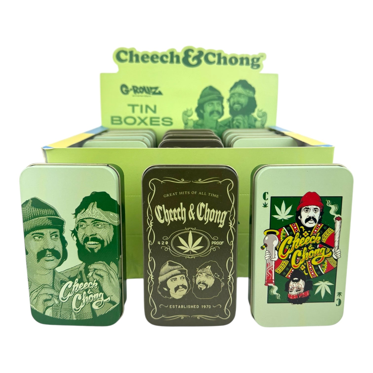 G-Rollz Storage Tin Boxes 11.5x6.5cm (15pc Display)