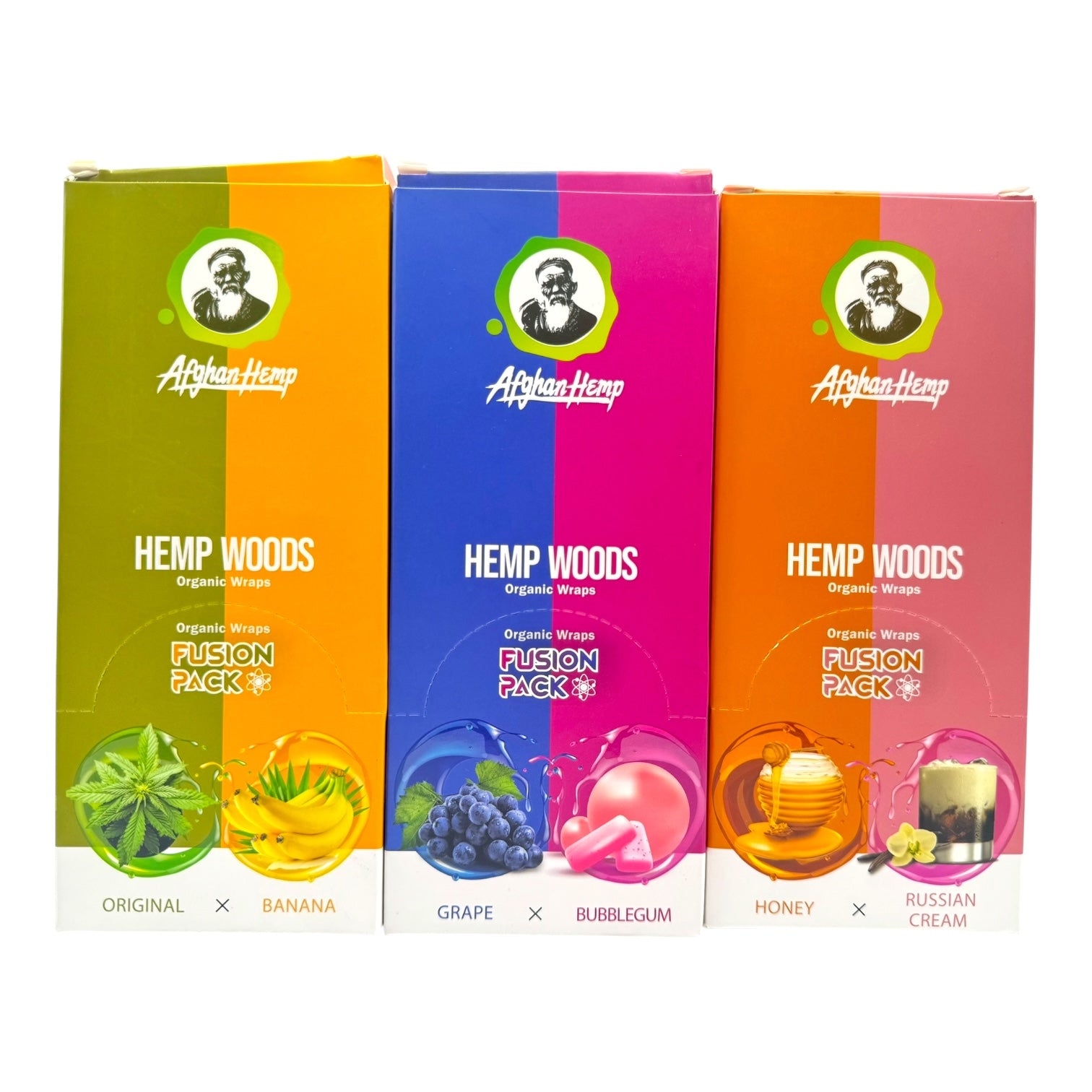 Afghan Hemp Fusion Pack Hemp Woods Wraps 2/Pk - 25pk Display